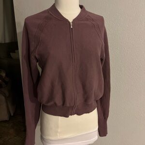 Athleta Plum Bomber Jacket sz M